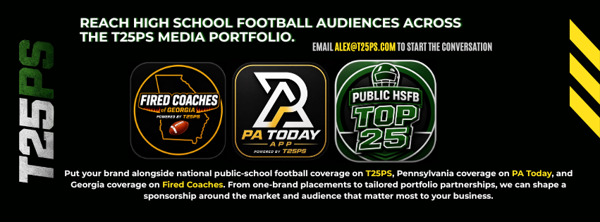 Reach high school football audiences across the T25PS Media Portfolio. (1)